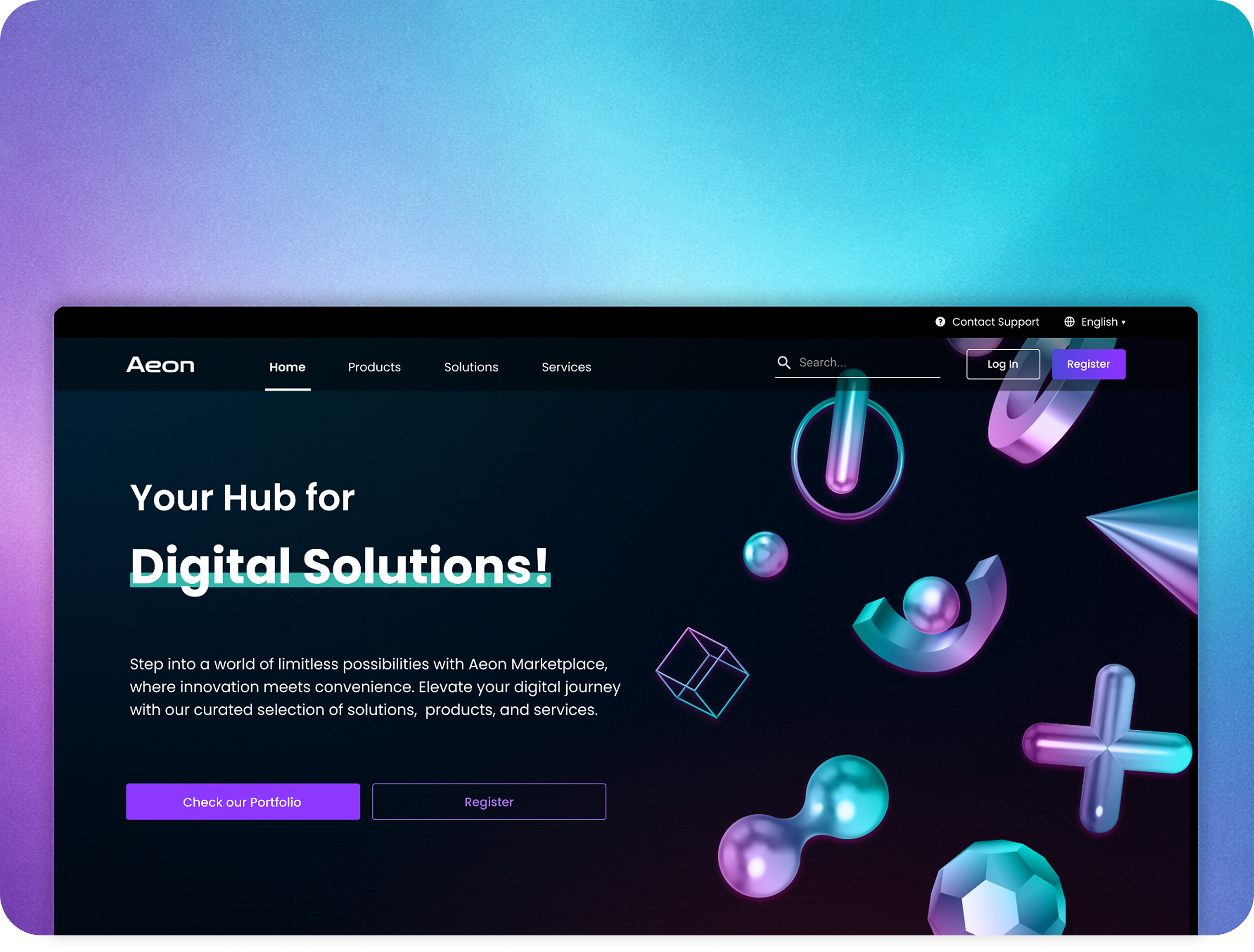 Aeon Marketplace interface preview